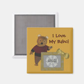 Polnische Großmutter-Liebe Mein Babci Niedlich Bär Magnet (Vorderseite/Rückseite)
