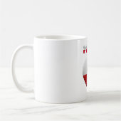 Polnische Herzflagge Kaffeetasse (Links)
