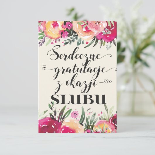 Polnische Hochzeitwünsche (Stehend Vorderseite)