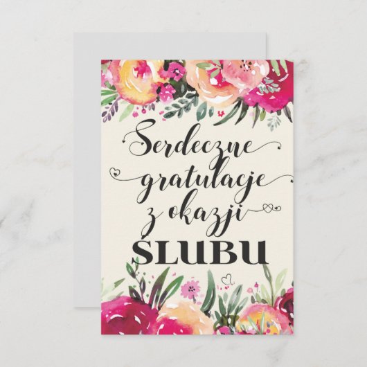 Polnische Hochzeitwünsche (Vorne/Hinten)