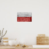 Polnische Holzflagge Poster (Küche)