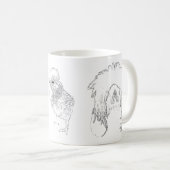 Polnische Hühner-Tasse Kaffeetasse (VorderseiteRechts)
