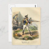 Polnische Infanterie Postkarte (Vorne/Hinten)