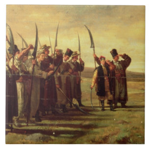 Polnische Insurrectionists des Aufstands 1863 (Öl Fliese