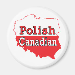 Polnische Kanadier-Polnisch-Karte Magnet