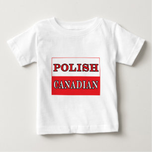 Polnische kanadische Flagge Baby T-shirt