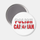 Polnische kanadische Flagge Magnet (Vorderseite/Rückseite)