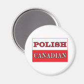 Polnische kanadische Flagge Magnet (Vorderseite/Rückseite)
