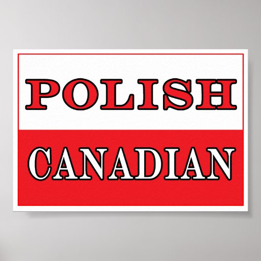 Polnische kanadische Flagge Poster (Vorne)