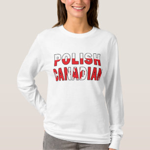 Polnische kanadische Flagge T-Shirt