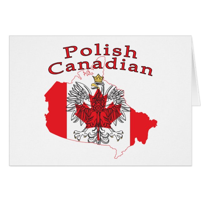 Polnische kanadische Flaggen-Karte (Vorderseite (Horizontal))