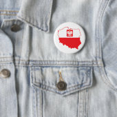 Polnische Karte in polnischen Farben Button (Beispiel)