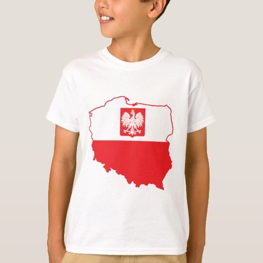 Polnische Karte in polnischen Farben T-Shirt (Vorderseite)