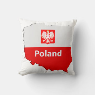 Polnische Karte Kissen