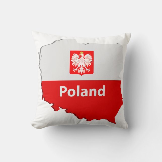Polnische Karte Kissen (Vorderseite)