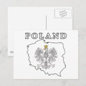 Polnische Karte mit Eagle (Vorne/Hinten)
