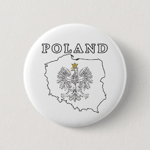 Polnische Karte mit Eagle Button