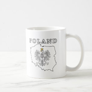 Polnische Karte mit Eagle Kaffeetasse