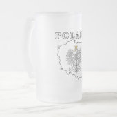Polnische Karte mit Eagle Mattglas Bierglas (Vorderseite Links)
