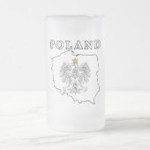 Polnische Karte mit Eagle Mattglas Bierglas (Mittel)