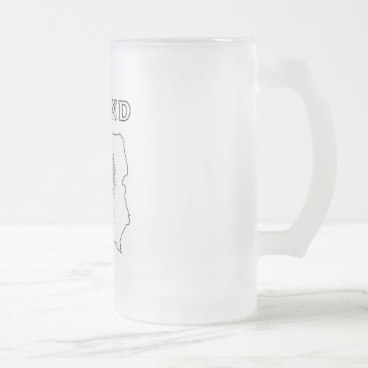 Polnische Karte mit Eagle Mattglas Bierglas (Rechts)