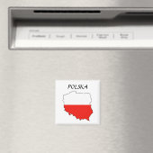 Polnische Karte "Polska" Magnet (In Situ (Geschirrspüler))