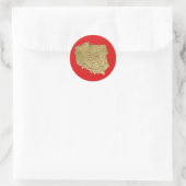 Polnische Karte Runder Aufkleber (Tasche)