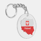 Polnische Karte Schlüsselanhänger (Vorderseite links)