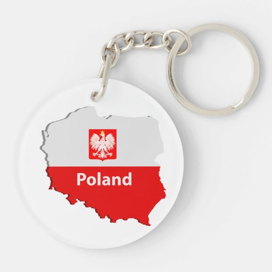 Polnische Karte Schlüsselanhänger (Rückseite)