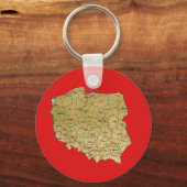 Polnische Karte Schlüsselanhänger (Vorderseite)