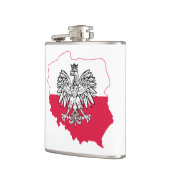 Polnische Karten-Flaggen-Flasche Flachmann (Links)