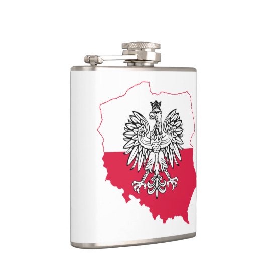 Polnische Karten-Flaggen-Flasche Flachmann (Rechts)