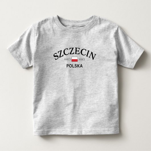 Polnische Koordinaten Szczecin Polska (Polen) Kleinkind T-shirt (Vorderseite)
