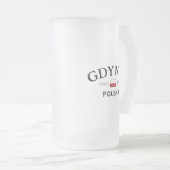 Polnische Koordinaten von Gdynia Polska (Polen) Mattglas Bierglas (VorderseiteRechts)