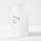 Polnische Koordinaten von Gdynia Polska (Polen) Mattglas Bierglas (Vorderseite Links)