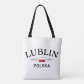 Polnische Koordinaten von Lublin Polska (Polen) Tasche (Rückseite)