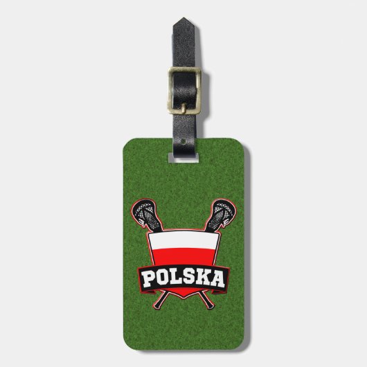 Polnische Lacrosse-Gepäckanhänger-Schablone Gepäckanhänger (Vorderseite vertikal)