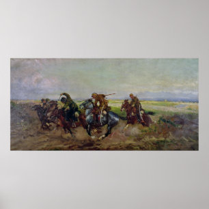 Polnische Lancers, die Russians, 1920 angreifen Poster