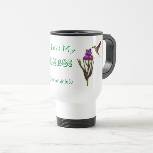Polnische Liebe My Babci Hummingbird Personalisier Reisebecher (VorderseiteRechts)