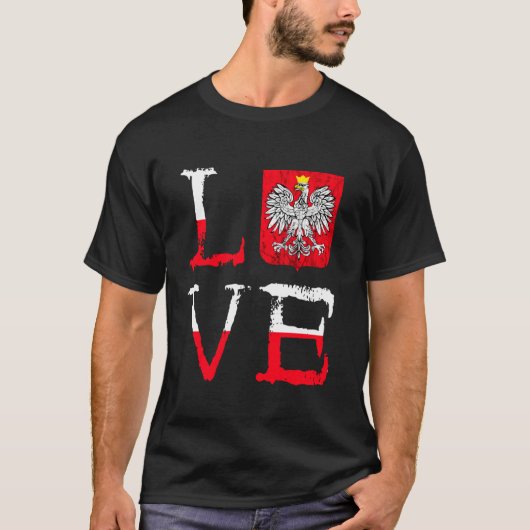 Polnische Liebe Polen polnischer Adler Polnischer  T-Shirt (Vorderseite)