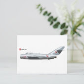 Polnische Luftwaffe LIM-5 (MiG-17) Fresco Postkarte (Stehend Vorderseite)