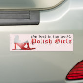 Polnische Mädchen-Silhouette-Flagge Autoaufkleber (Auf Auto)