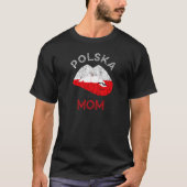 Polnische Mama Lip Polen Flagge Polnischer Roots P T-Shirt (Vorderseite)