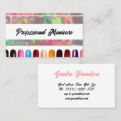 Polnische Maniküre-Visitenkarte für den farbigen N Visitenkarte (Vorne/Hinten)