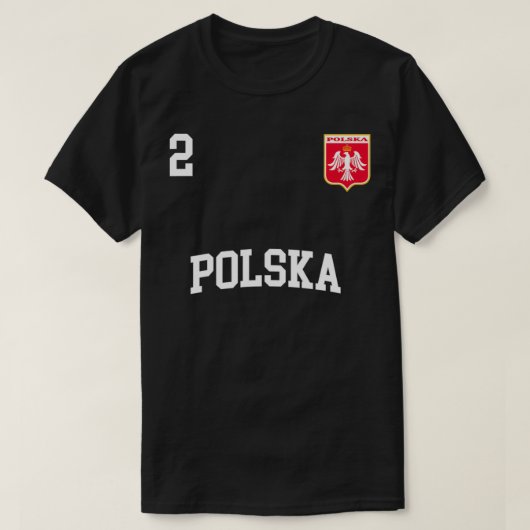Polnische Mannschaftssportnummer 2 Fußball Polnisc T-Shirt (Design vorne)