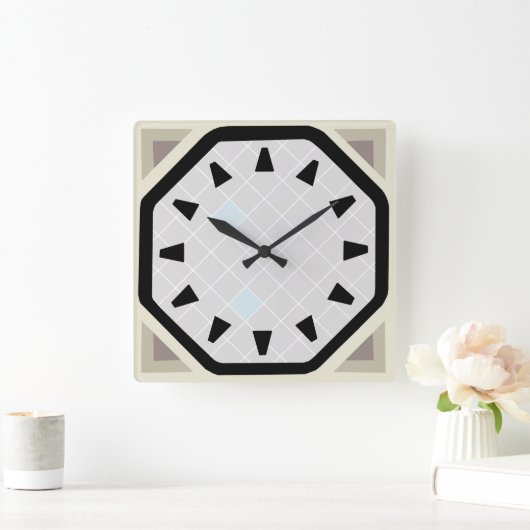 Polnische Mauernuhr Quadratische Wanduhr (Zuhause)