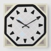 Polnische Mauernuhr Quadratische Wanduhr (Vorderseite)