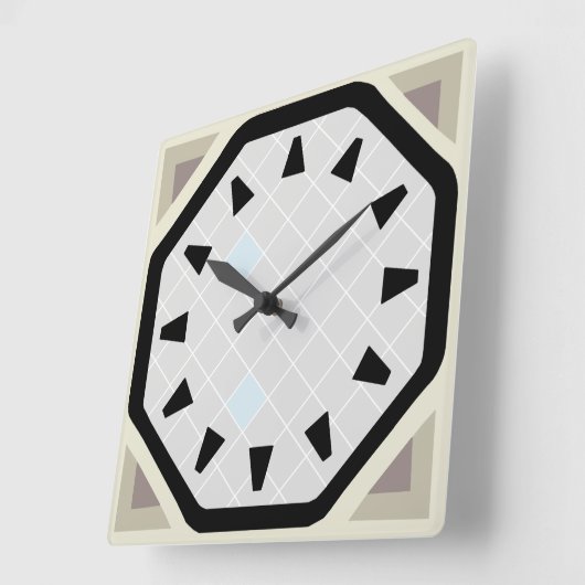 Polnische Mauernuhr Quadratische Wanduhr (Winkel)