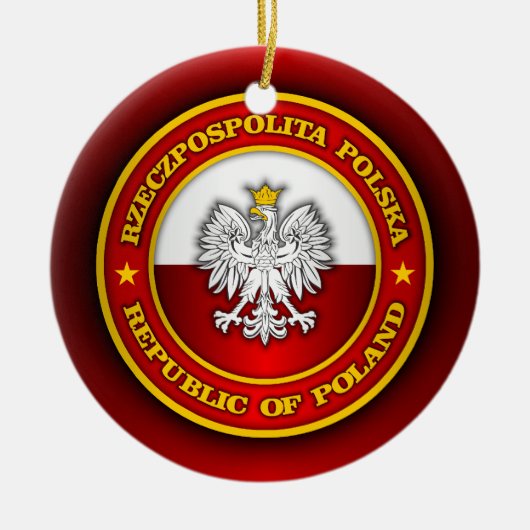 Polnische Medaille Keramikornament (Vorne)
