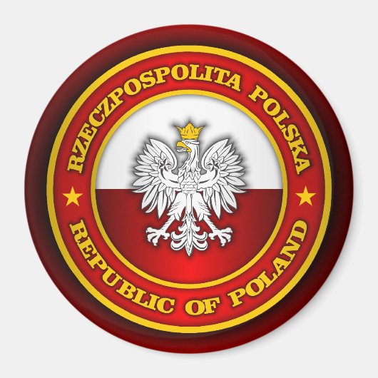 Polnische Medaille Magnet (Vorne)